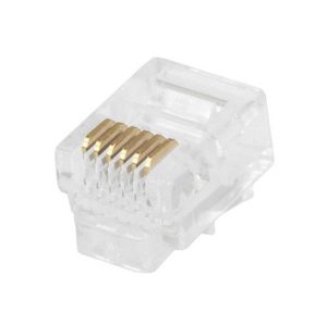 შტეკერი ინტერნეტის RJ11 male 6pin (4172)
