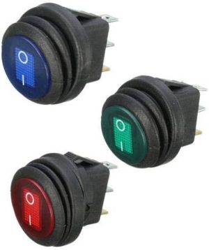 ჩამრთველი 6A 250V+ნათურა წყალგამძლე (4762)