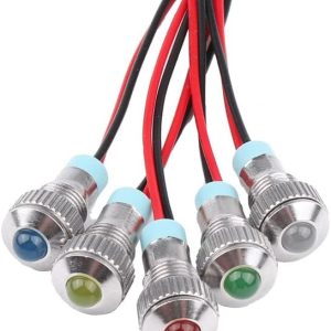 ყვითელი სასიგნალო LED ნათურა 6mm 110~220v (35920)