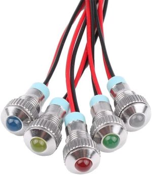 ყვითელი სასიგნალო LED ნათურა 6mm 110~220v (35920)
