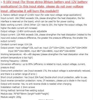 600W DC-DC boost module  (16063) - Image 2