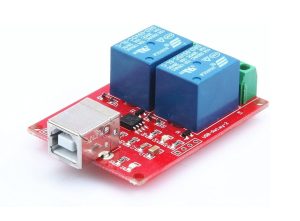 2 არხიანი 5V რელეს მოდული USB მართვით  (44228)