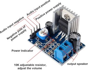 ხმის გამაძლიერებელი 18W, TDA2030A (3022) - Image 2