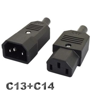 AC შტეკერი C13+C14 დედალ-მამალი  (42957)