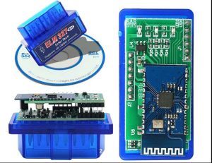 მანქანის დიაგნოსტიკის სკანერი OBD II  V1.5 BLUETOOTH (ორპლატიანი) (77301)