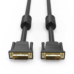 VENTION DVI(24+1) Male to Male Cable 1M Black (15648)