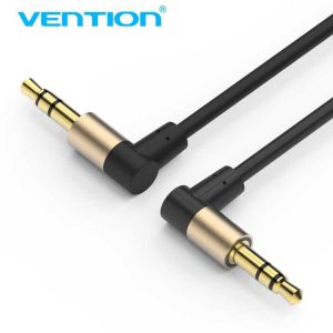 Vention  3.5mm Male to Male 90° Audio Cable  Black Metal Type (16491)