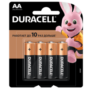 ელემენტი Duracell  AA 1.5v 4 ცალი (49634)