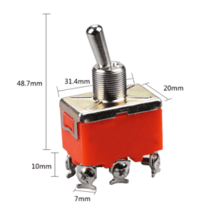 ჩამრთველი 2x3 პოზიციით 250V AC 15A (50312)